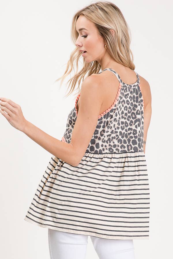 7th Ray Leopard Halter Top
