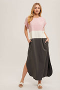 Bluivy Color Block Maxi Dress