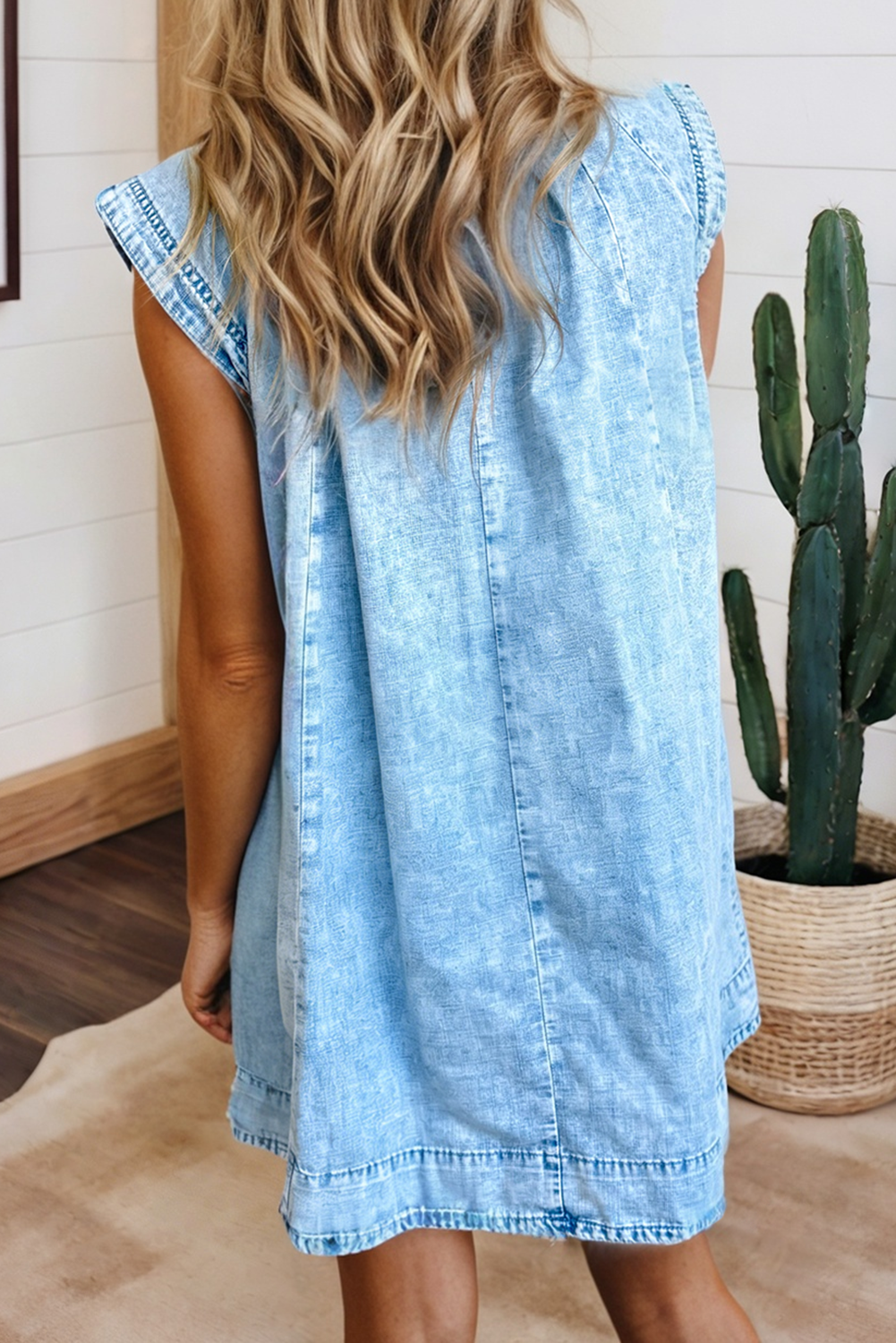 LA Society Babydoll Denim Dress