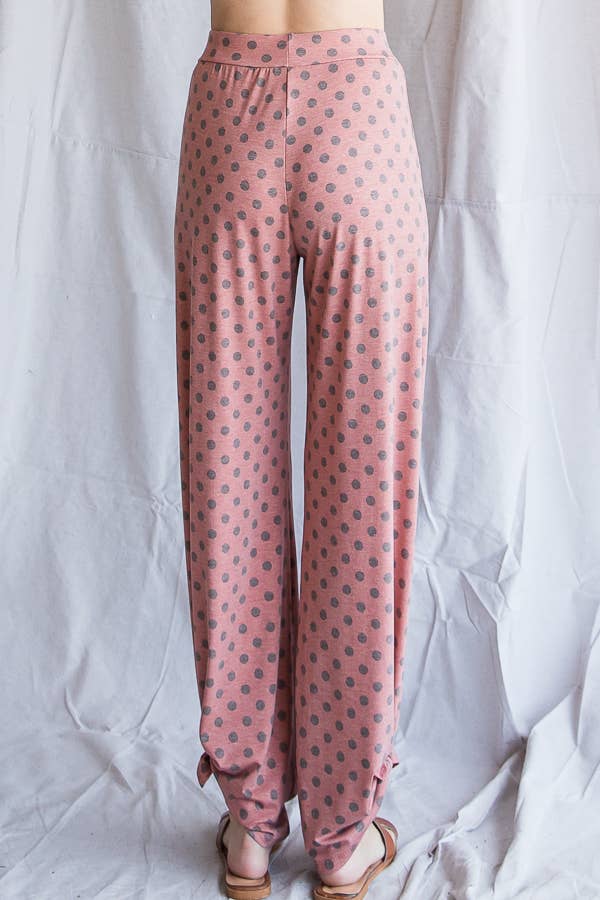 7th Ray Polka Dot Split-Side Pants