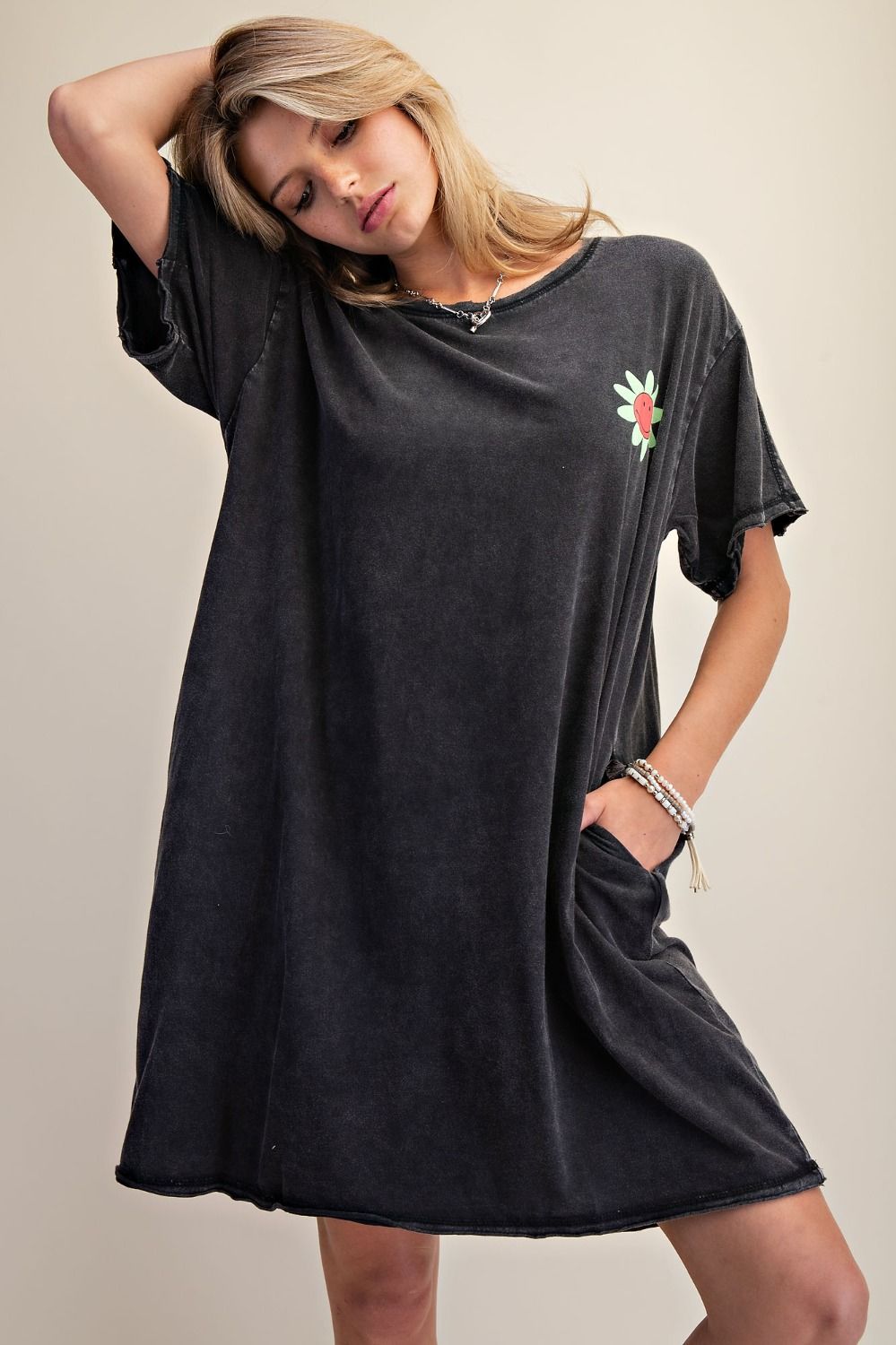 PLUS Easel Floral Smiley Dress