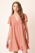 Mitto Shop Gingham Babydoll Dress