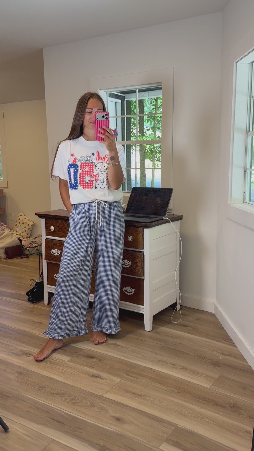 Sewn & Seen Gingham Pants
