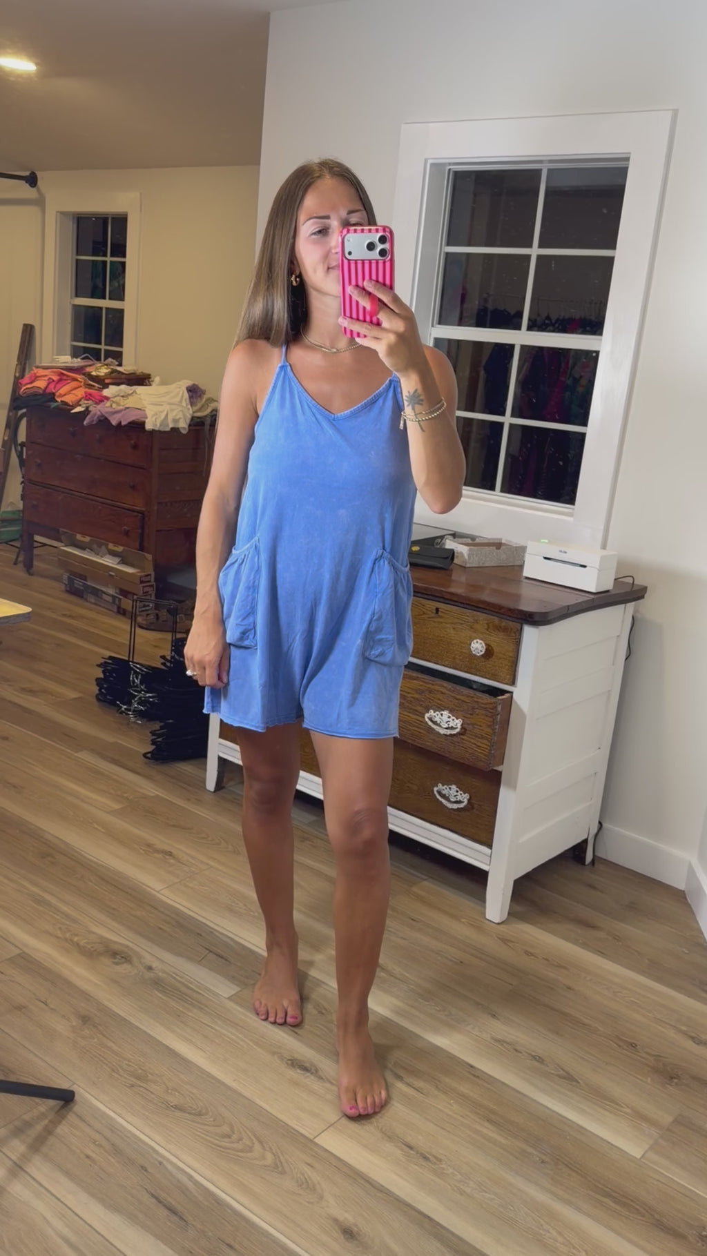 Very J Mineral Washed Romper
