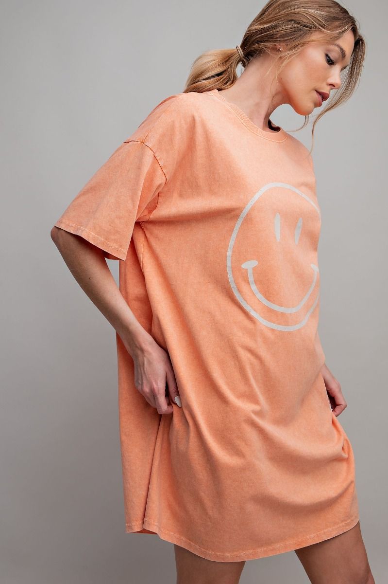 EASEL Smiley T-Shirt Dress