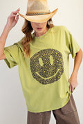 EASEL Happy Face Print Tee