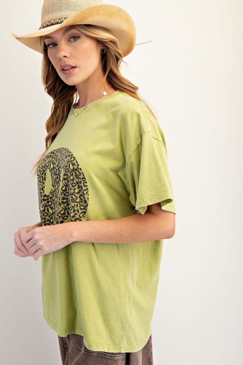 EASEL Happy Face Print Tee